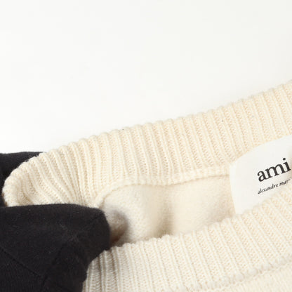 Ami de Coeur ニット ウール オフホワイト アミアレクサンドルマテュッシ トップス AMI Alexandre Mattiussi