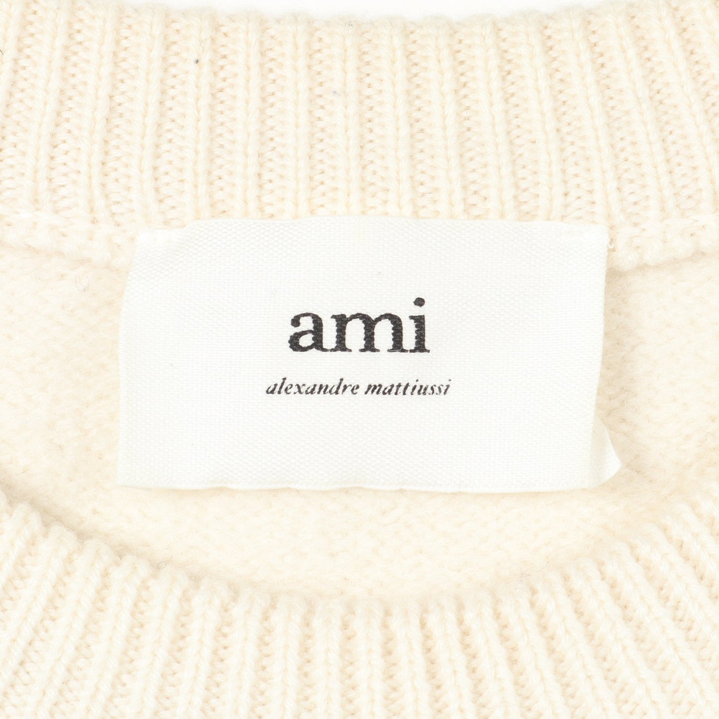 Ami de Coeur ニット ウール オフホワイト アミアレクサンドルマテュッシ トップス AMI Alexandre Mattiussi