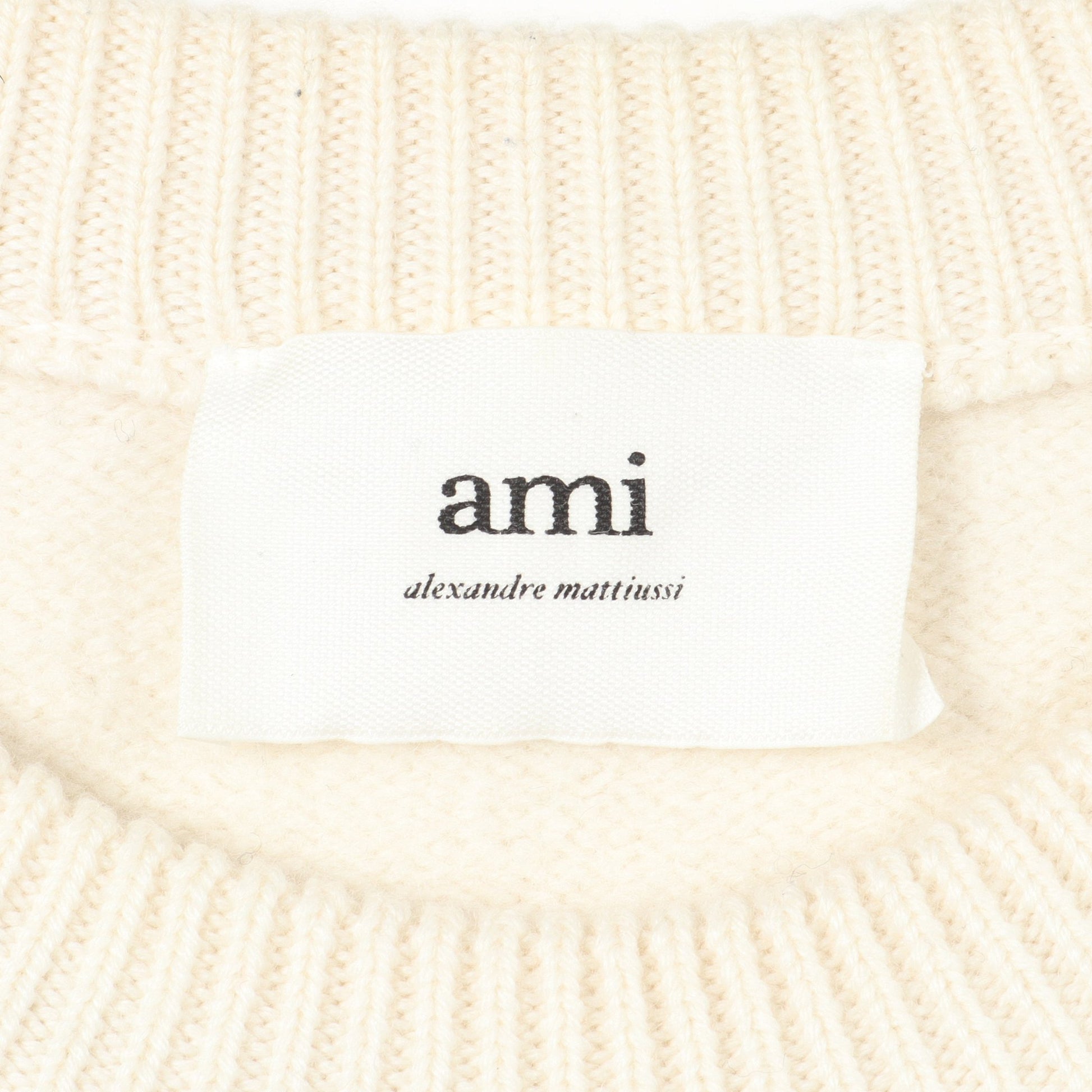 Ami de Coeur ニット ウール オフホワイト アミアレクサンドルマテュッシ トップス AMI Alexandre Mattiussi