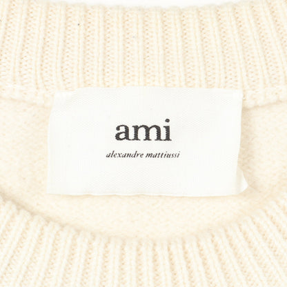 Ami de Coeur ニット ウール オフホワイト アミアレクサンドルマテュッシ トップス AMI Alexandre Mattiussi