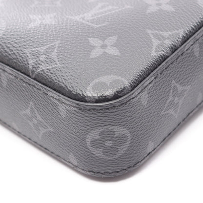 トリオ メッセンジャー モノグラム エクリプス ショルダーバッグ PVC レザー ブラック グレー ルイヴィトン バッグ LOUIS VUITTON