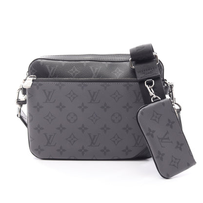 トリオ メッセンジャー モノグラム エクリプス ショルダーバッグ PVC レザー ブラック グレー ルイヴィトン バッグ LOUIS VUITTON