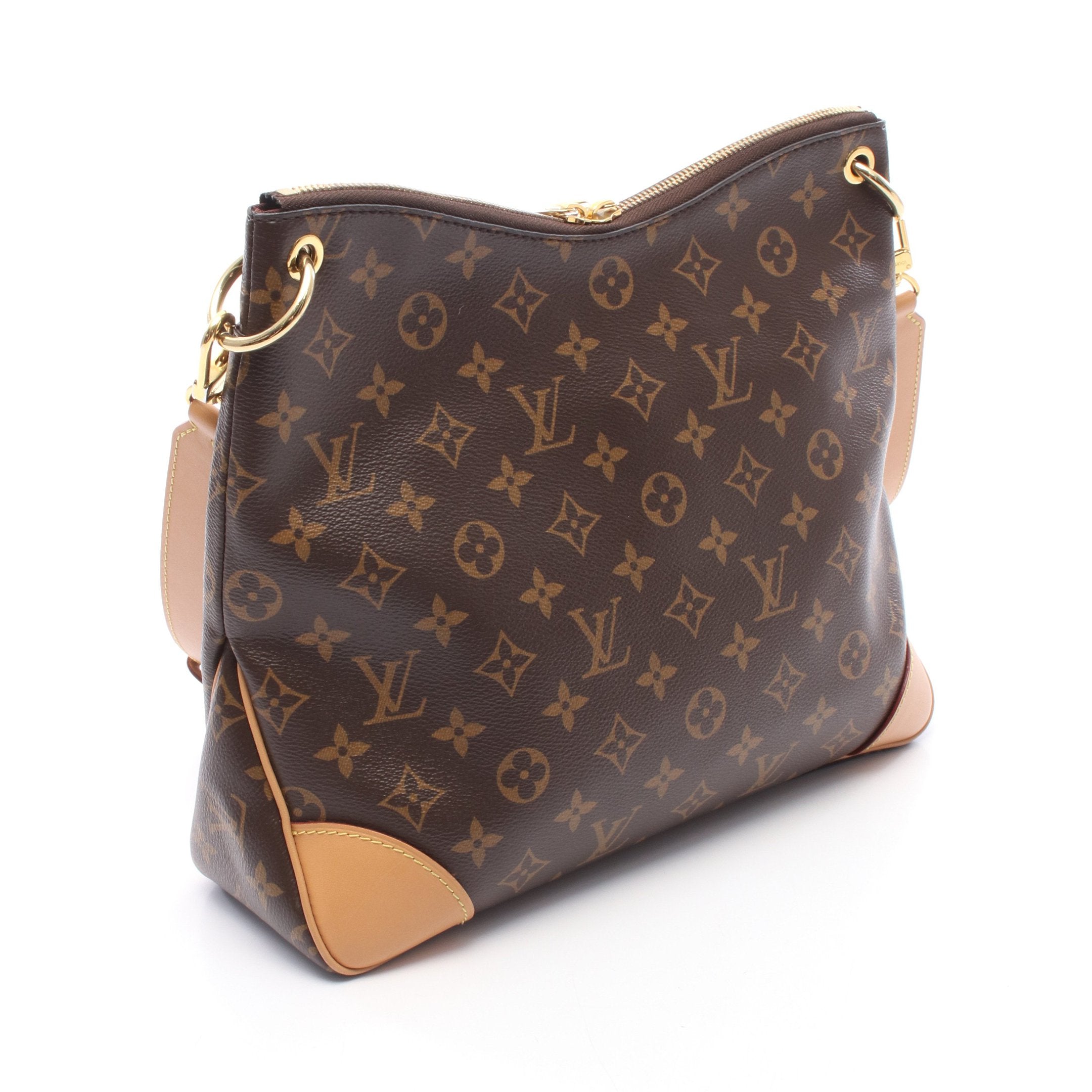 Louis Vuitton オデオン NM オデオン NM MM モノグラム ショルダーバッグ PVC レザー ブラウン