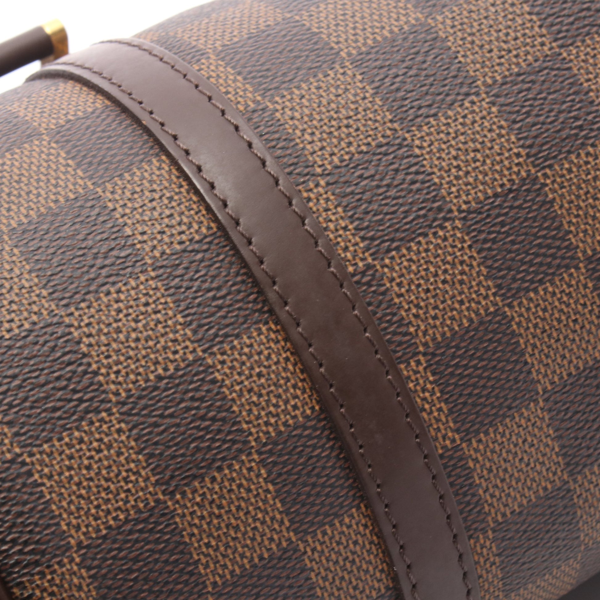 パピヨン26 ダミエエベヌ ハンドバッグ PVC レザー ブラウン ルイヴィトン バッグ LOUIS VUITTON