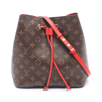 ネオノエ モノグラム コクリコ ショルダーバッグ PVC レザー ブラウン レッド ルイヴィトン バッグ LOUIS VUITTON