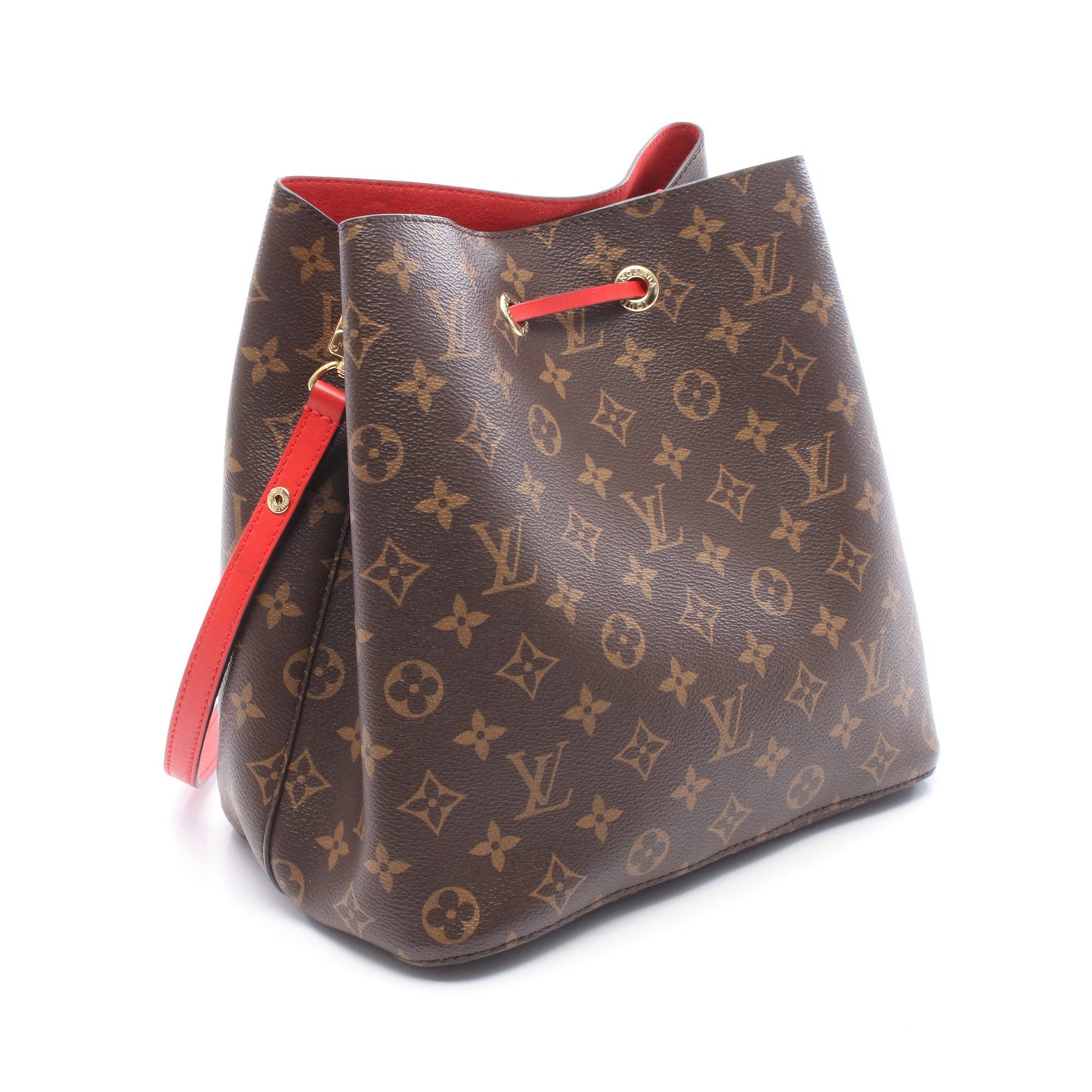 ネオノエ モノグラム コクリコ ショルダーバッグ PVC レザー ブラウン レッド ルイヴィトン バッグ LOUIS VUITTON