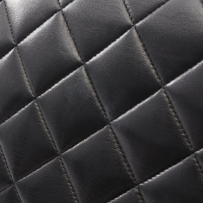 マトラッセ ダイアナフラップ チェーンショルダーバッグ ラムスキン ブラック ゴールド金具 シャネル バッグ CHANEL