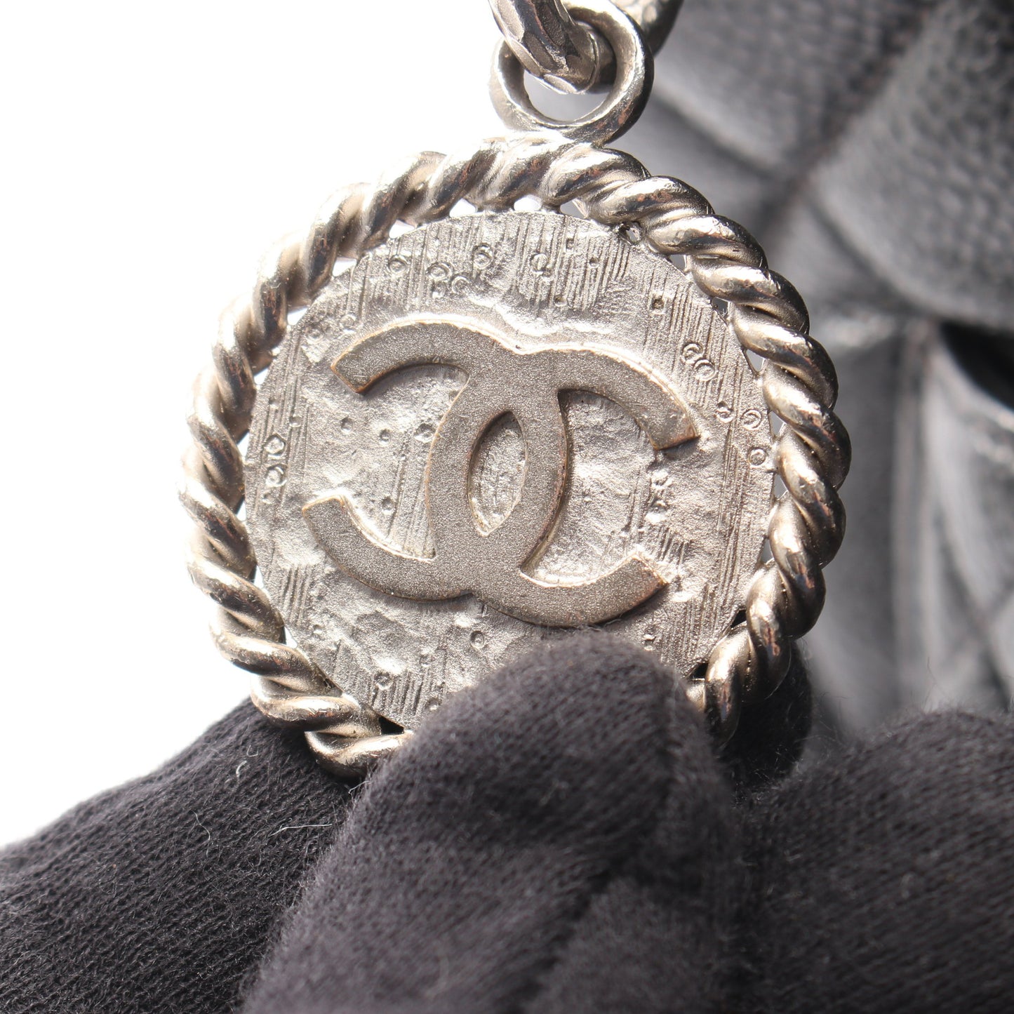復刻トート ハンドバッグ トートバッグ キャビアスキン ブラック シルバー金具 シャネル バッグ CHANEL