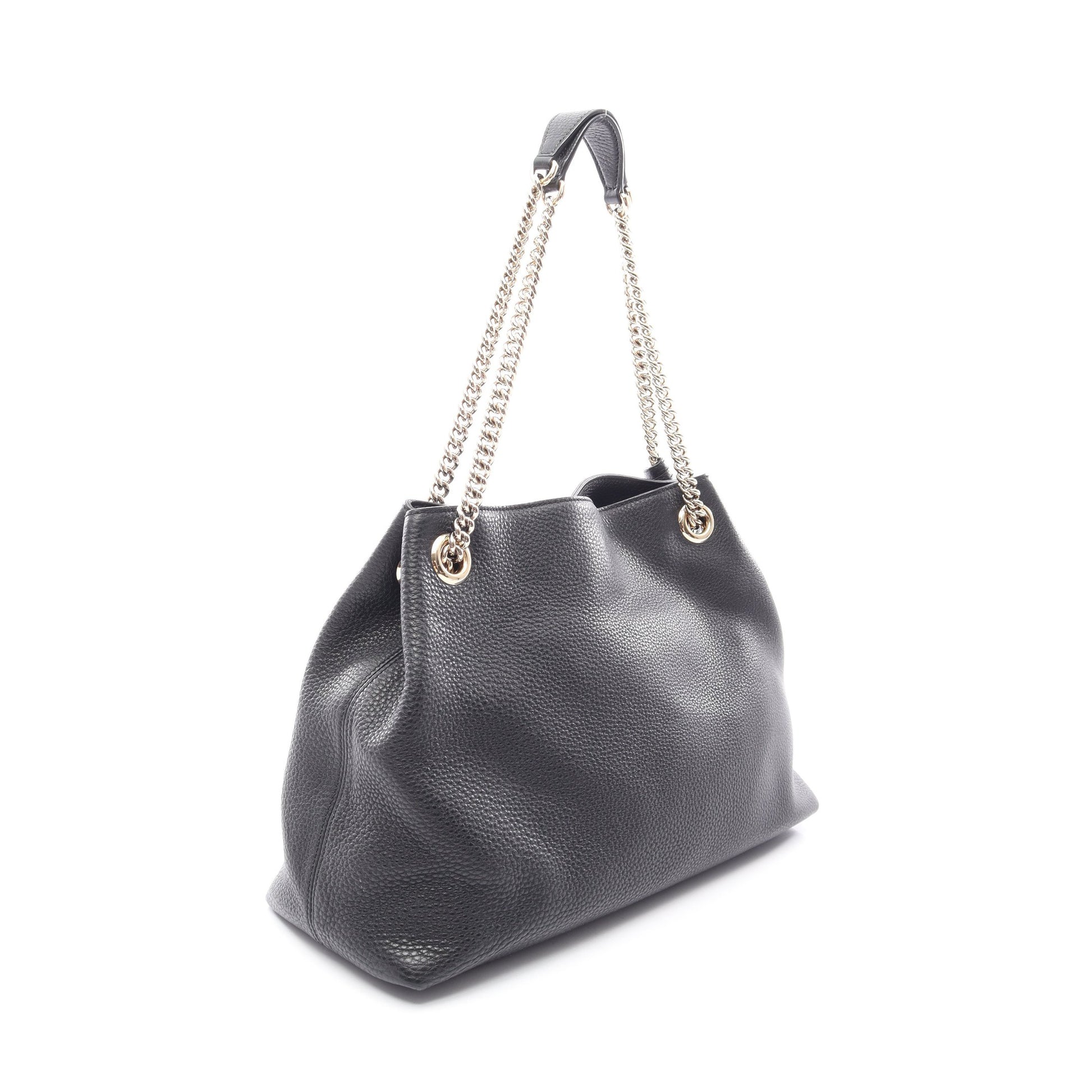 ソーホー インターロッキングG チェーンショルダーバッグ レザー ブラック グッチ バッグ GUCCI