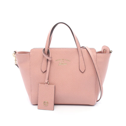 スウィング ミニ 2WAY ハンドバッグ レザー ピンク グッチ バッグ GUCCI