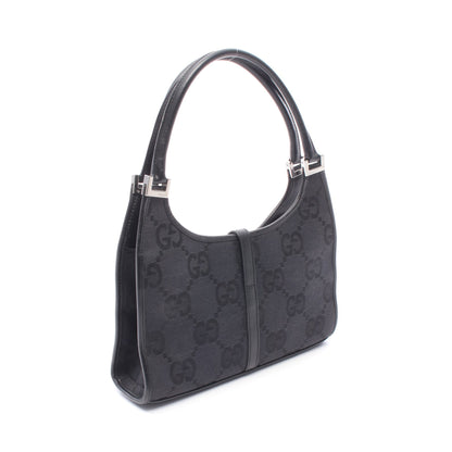 ジャッキー ジャンボGG ハンドバッグ キャンバス レザー ブラック グッチ バッグ GUCCI