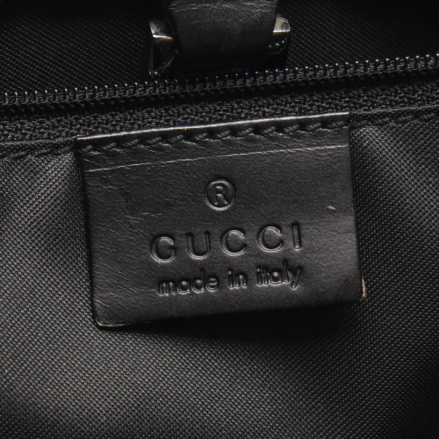 ジャッキー ジャンボGG ハンドバッグ キャンバス レザー ブラック グッチ バッグ GUCCI