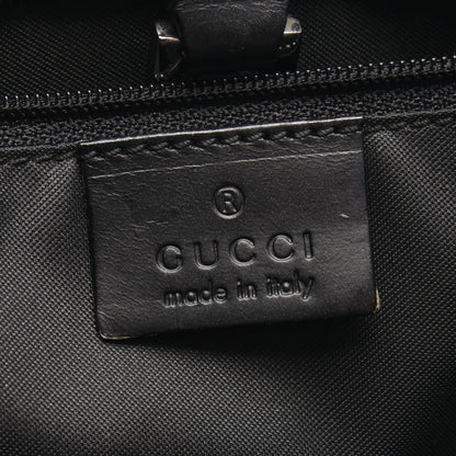 ジャッキー ジャンボGG ハンドバッグ キャンバス レザー ブラック グッチ バッグ GUCCI