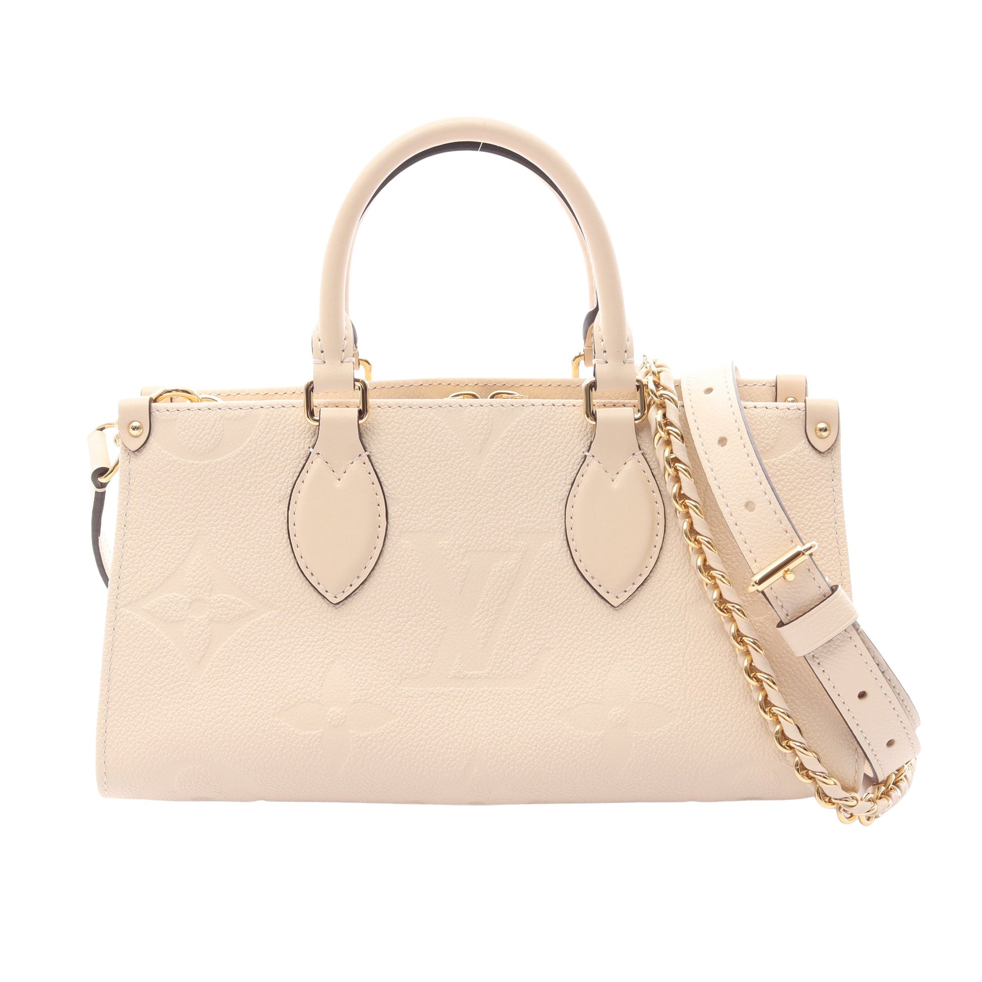 オンザゴー EW モノグラムアンプラント クレーム 2WAY ハンドバッグ レザー アイボリー ルイヴィトン バッグ LOUIS VUITTON