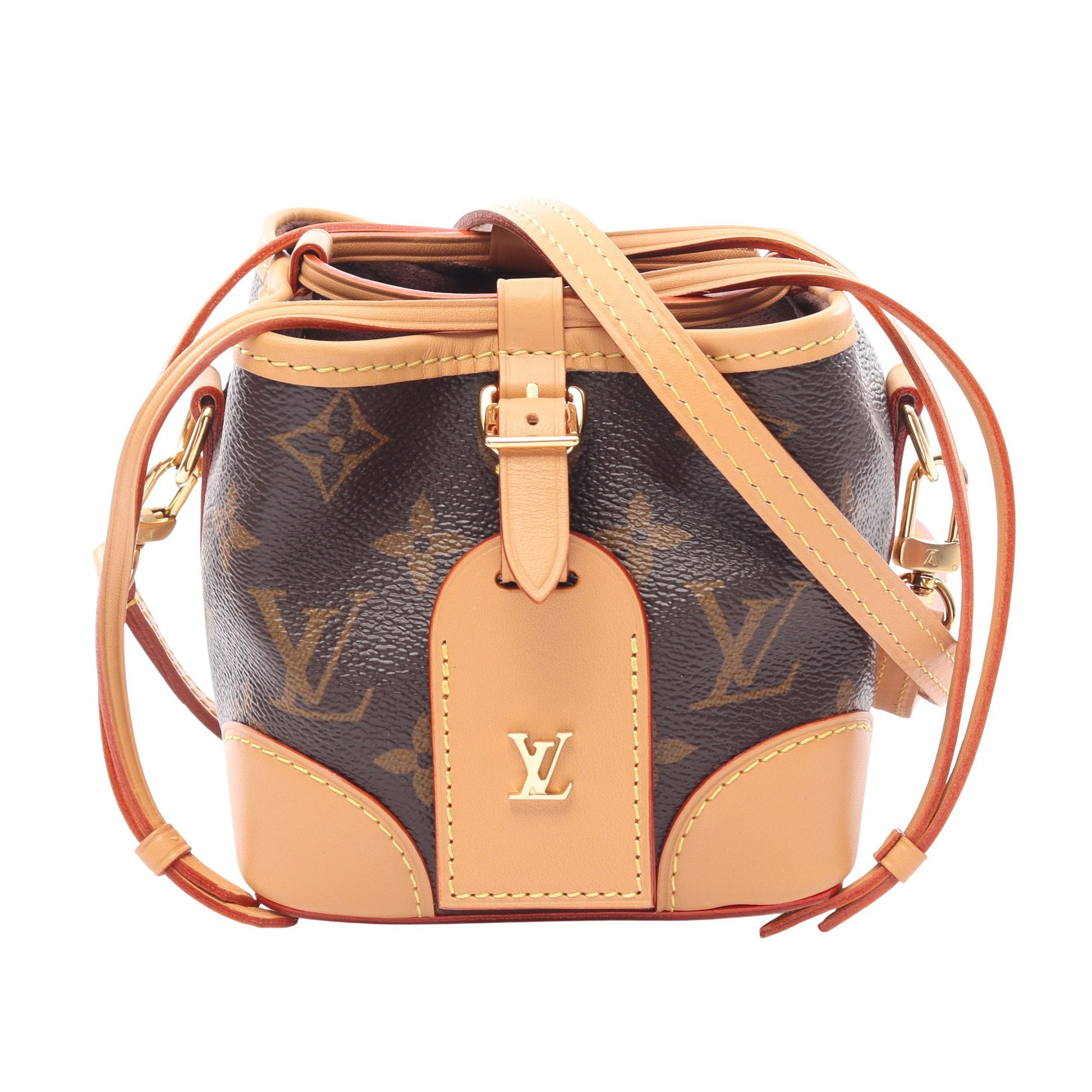 ノエ パース モノグラム ショルダーバッグ PVC レザー ブラウン ルイヴィトン バッグ LOUIS VUITTON