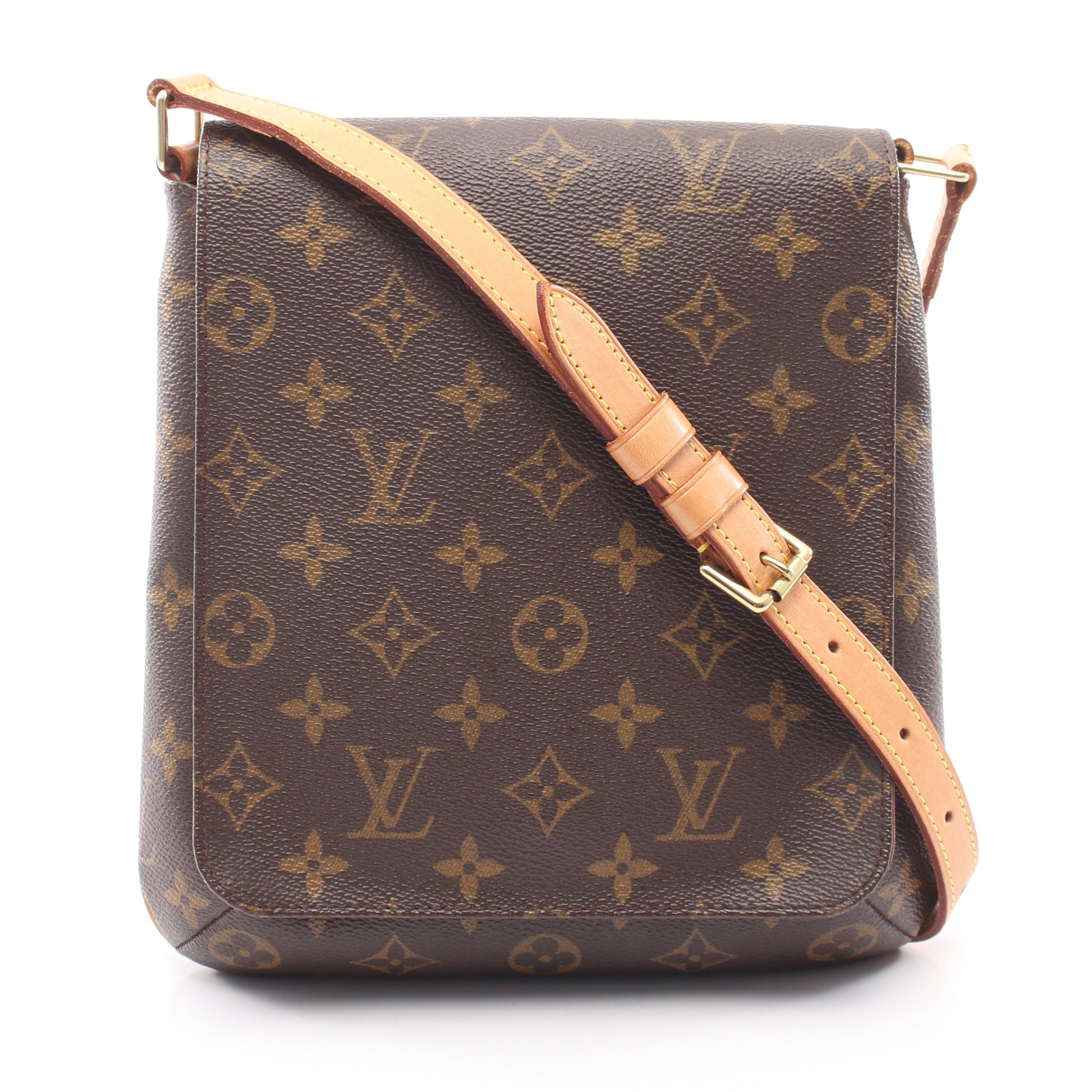 ミュゼットサルサ ショートストラップ モノグラム ショルダーバッグ PVC レザー ブラウン ルイヴィトン バッグ LOUIS VUITTON
