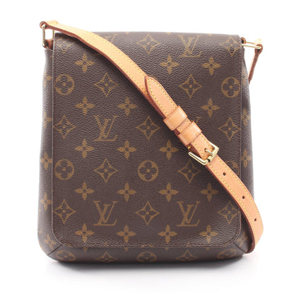 ミュゼットサルサ ショートストラップ モノグラム ショルダーバッグ PVC レザー ブラウン ルイヴィトン バッグ LOUIS VUITTON