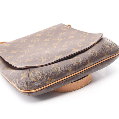 ミュゼットサルサ ショートストラップ モノグラム ショルダーバッグ PVC レザー ブラウン ルイヴィトン バッグ LOUIS VUITTON