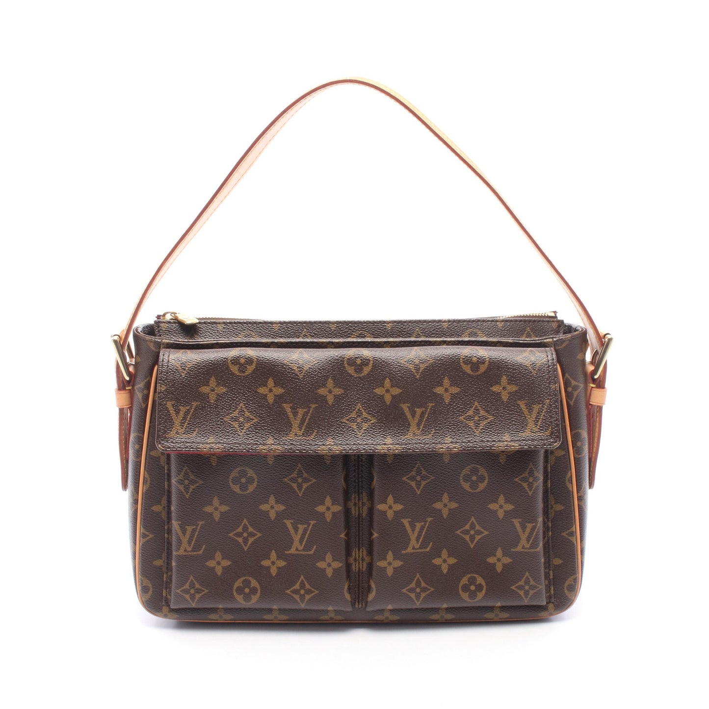 ヴィバシテGM モノグラム ショルダーバッグ PVC レザー ブラウン ルイヴィトン バッグ LOUIS VUITTON