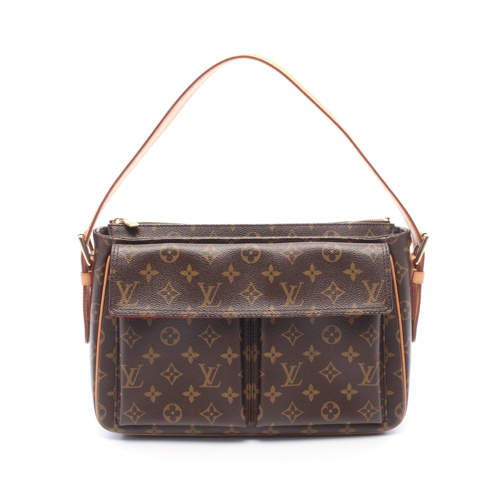ヴィバシテGM モノグラム ショルダーバッグ PVC レザー ブラウン ルイヴィトン バッグ LOUIS VUITTON