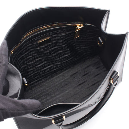SAFFIANO LUX 2WAY ハンドバッグ サフィアーノレザー ブラック プラダ バッグ PRADA