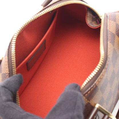 リベラ ミニ ダミエエベヌ ハンドバッグ PVC レザー ブラウン ルイヴィトン バッグ LOUIS VUITTON