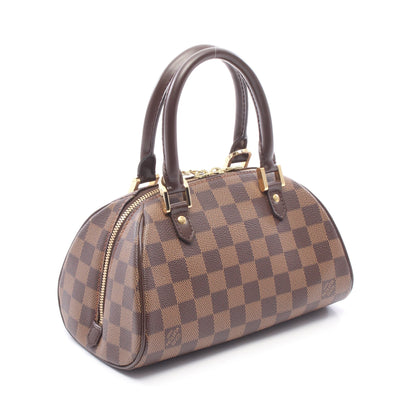 リベラ ミニ ダミエエベヌ ハンドバッグ PVC レザー ブラウン ルイヴィトン バッグ LOUIS VUITTON