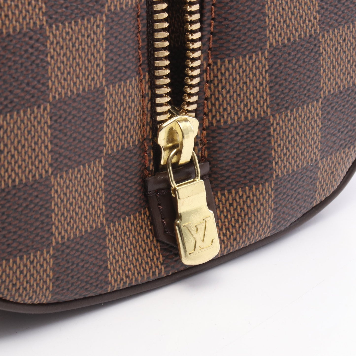 リベラ ミニ ダミエエベヌ ハンドバッグ PVC レザー ブラウン ルイヴィトン バッグ LOUIS VUITTON
