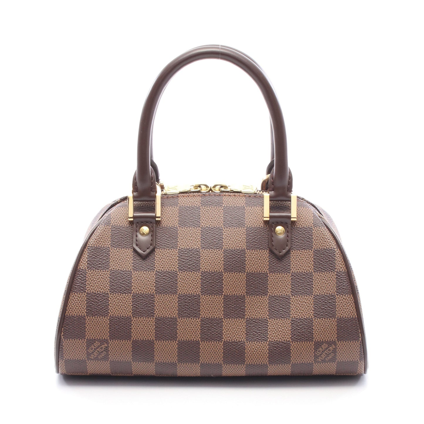 リベラ ミニ ダミエエベヌ ハンドバッグ PVC レザー ブラウン ルイヴィトン バッグ LOUIS VUITTON