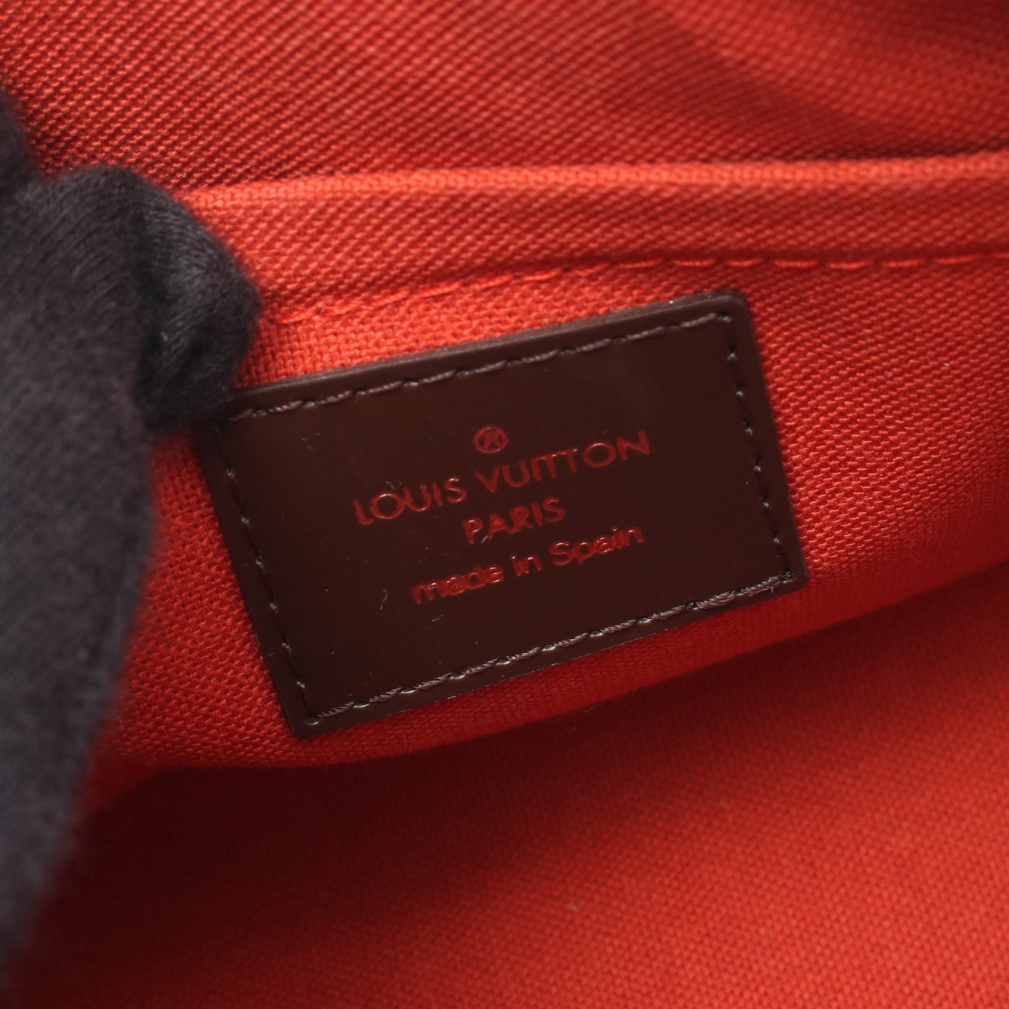 リベラ ミニ ダミエエベヌ ハンドバッグ PVC レザー ブラウン ルイヴィトン バッグ LOUIS VUITTON