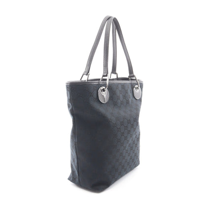 GGキャンバス ハンドバッグ トートバッグ キャンバス レザー ブラック グッチ バッグ GUCCI