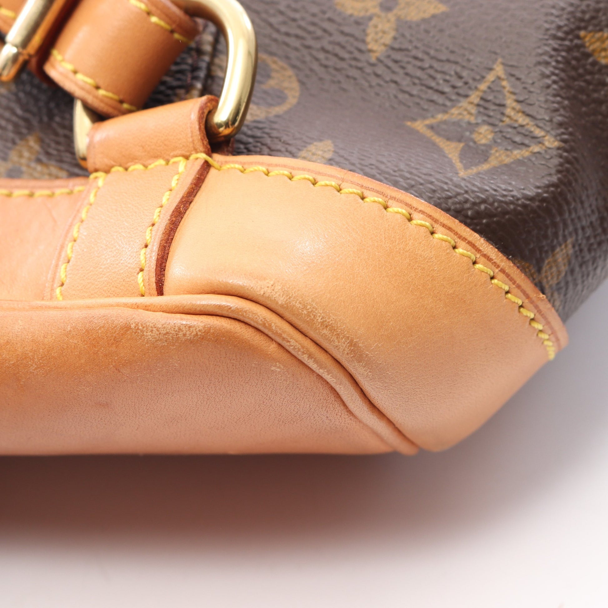 モンスリMM モノグラム バックパック リュックサック PVC レザー ブラウン ルイヴィトン バッグ LOUIS VUITTON