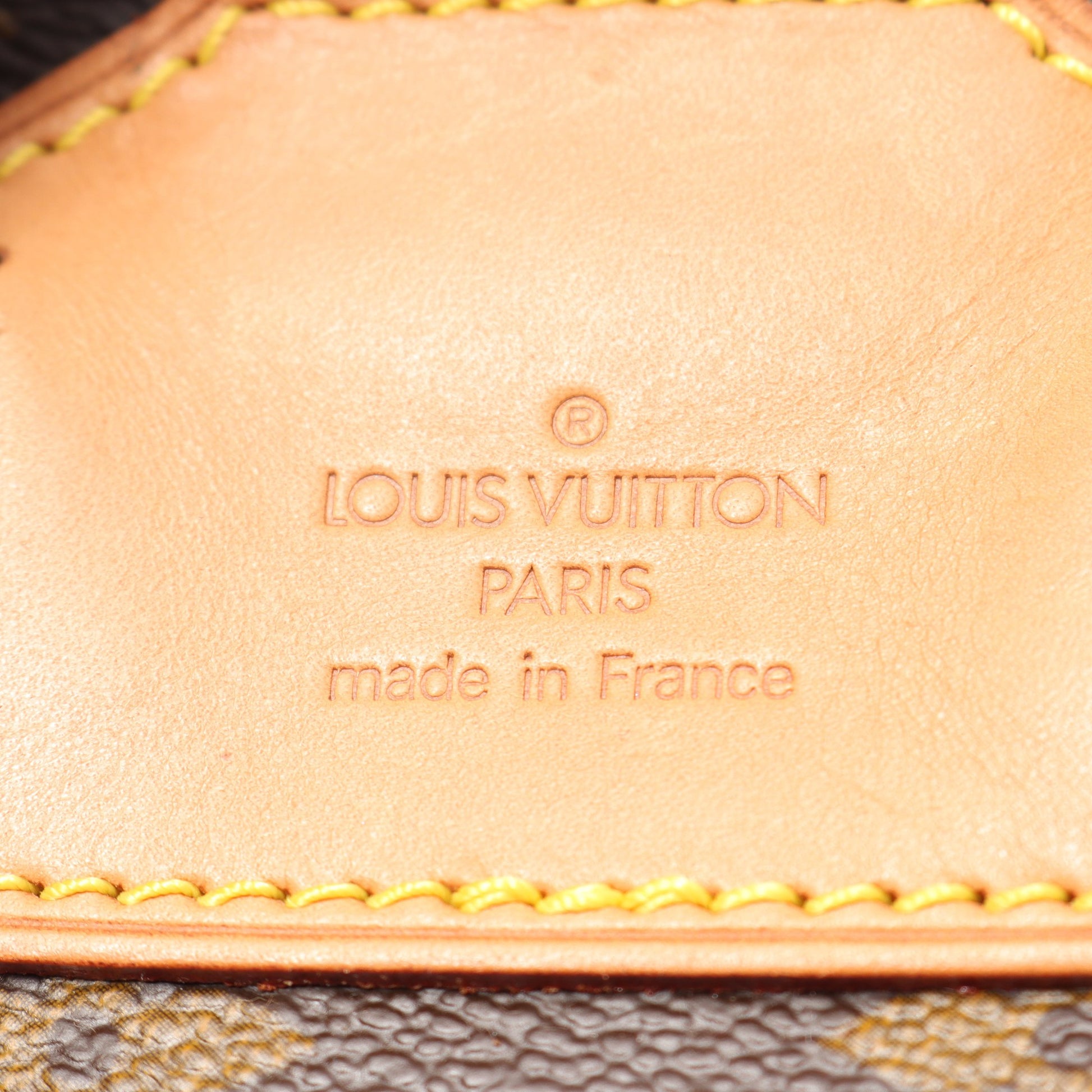 モンスリMM モノグラム バックパック リュックサック PVC レザー ブラウン ルイヴィトン バッグ LOUIS VUITTON