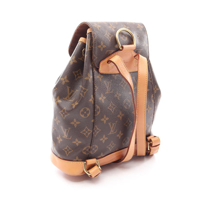 モンスリMM モノグラム バックパック リュックサック PVC レザー ブラウン ルイヴィトン バッグ LOUIS VUITTON