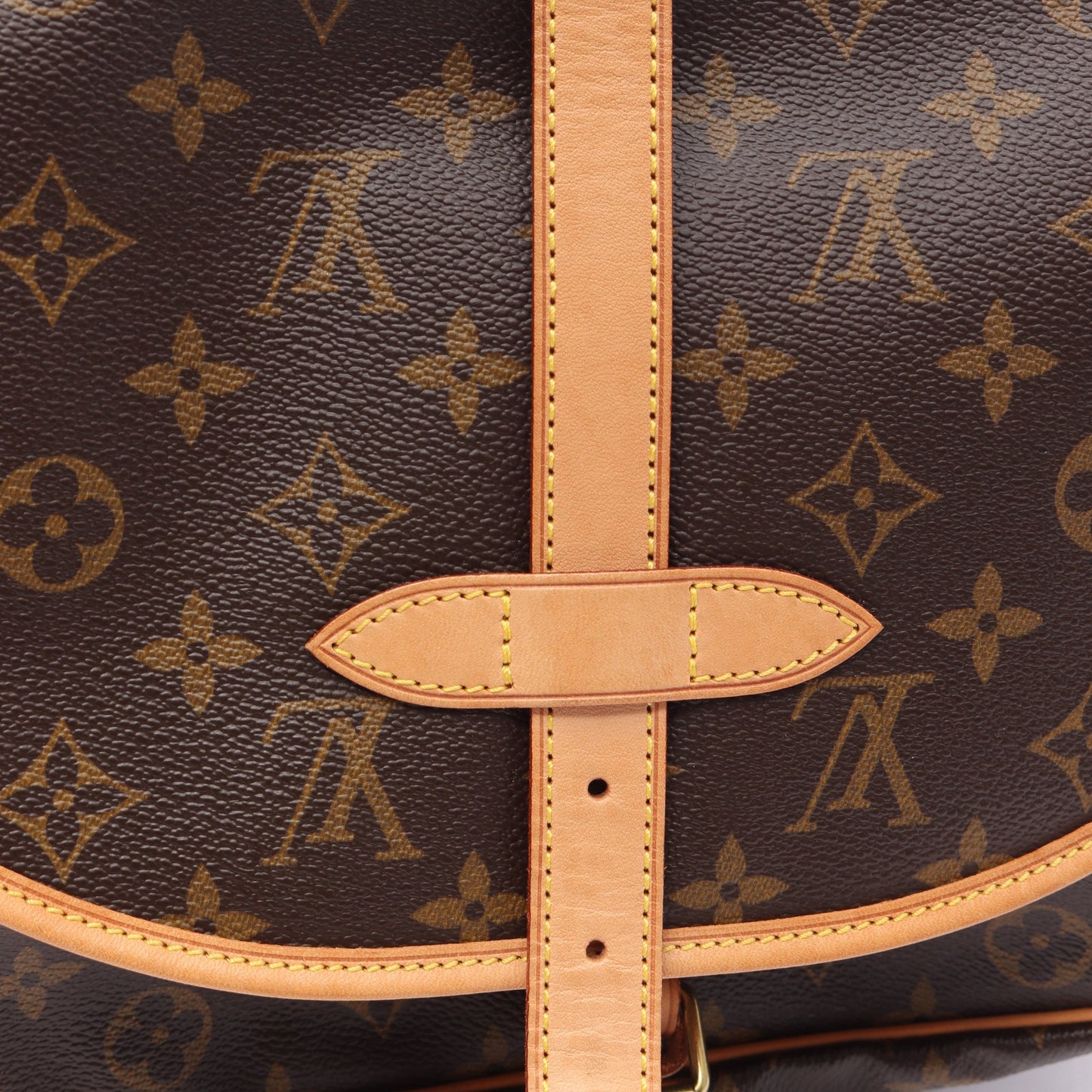 ソミュール30 モノグラム ショルダーバッグ PVC レザー ブラウン ルイヴィトン バッグ LOUIS VUITTON