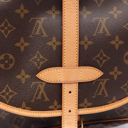 ソミュール30 モノグラム ショルダーバッグ PVC レザー ブラウン ルイヴィトン バッグ LOUIS VUITTON