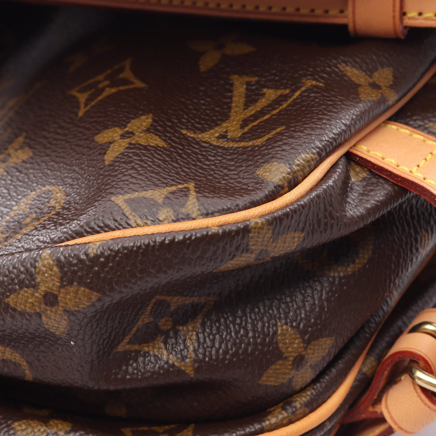 ソミュール30 モノグラム ショルダーバッグ PVC レザー ブラウン ルイヴィトン バッグ LOUIS VUITTON