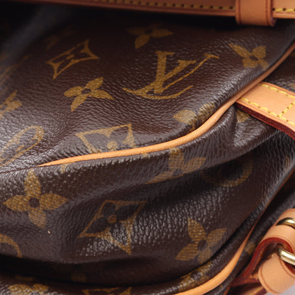 ソミュール30 モノグラム ショルダーバッグ PVC レザー ブラウン ルイヴィトン バッグ LOUIS VUITTON