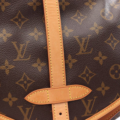 ソミュール30 モノグラム ショルダーバッグ PVC レザー ブラウン ルイヴィトン バッグ LOUIS VUITTON