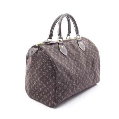 スピーディ30 モノグラムミニラン エベヌ ハンドバッグ キャンバス レザー ダークブラウン ルイヴィトン バッグ LOUIS VUITTON