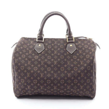 スピーディ30 モノグラムミニラン エベヌ ハンドバッグ キャンバス レザー ダークブラウン ルイヴィトン バッグ LOUIS VUITTON