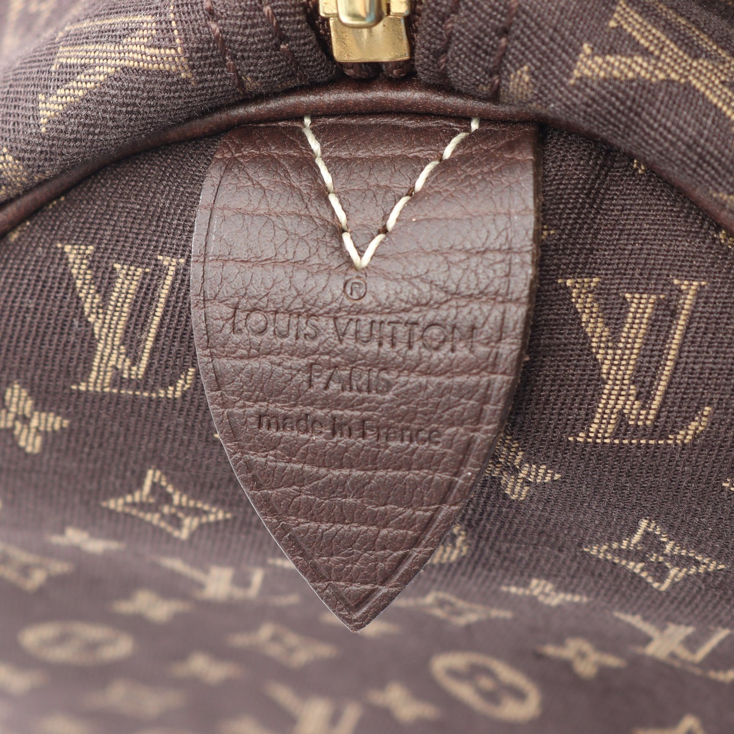 スピーディ30 モノグラムミニラン エベヌ ハンドバッグ キャンバス レザー ダークブラウン ルイヴィトン バッグ LOUIS VUITTON