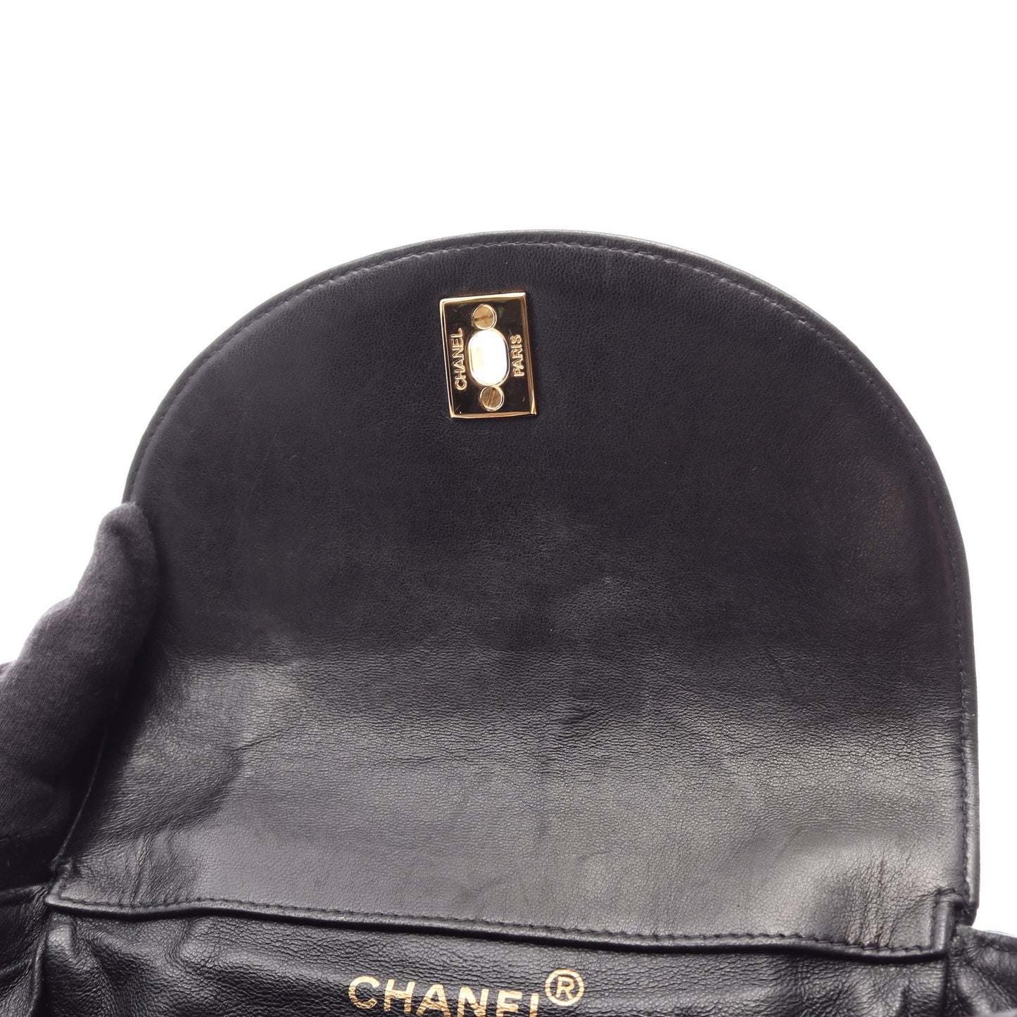 マトラッセ ターンロック バックパック リュックサック ラムスキン ブラック ゴールド金具 シャネル バッグ CHANEL