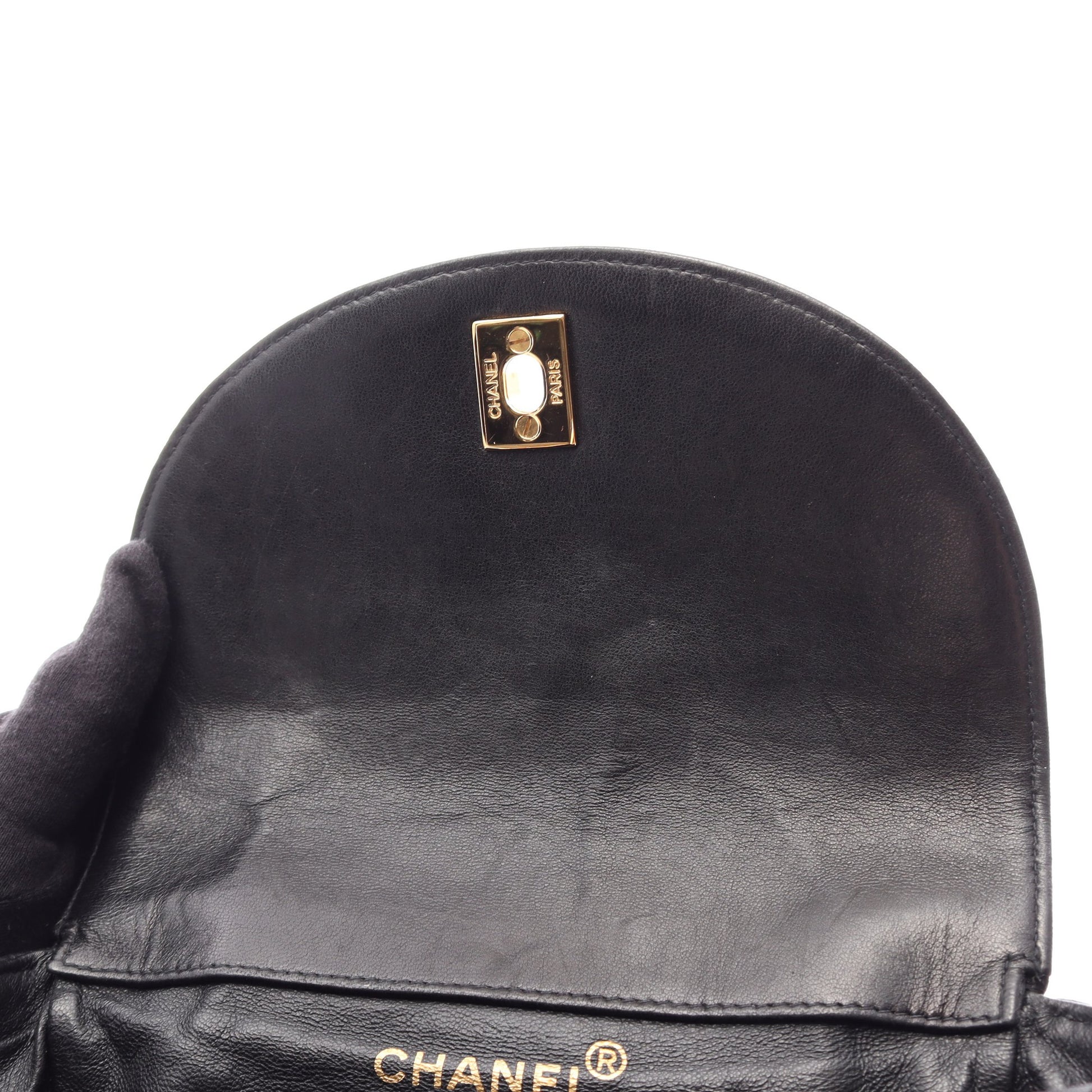 マトラッセ ターンロック バックパック リュックサック ラムスキン ブラック ゴールド金具 シャネル バッグ CHANEL
