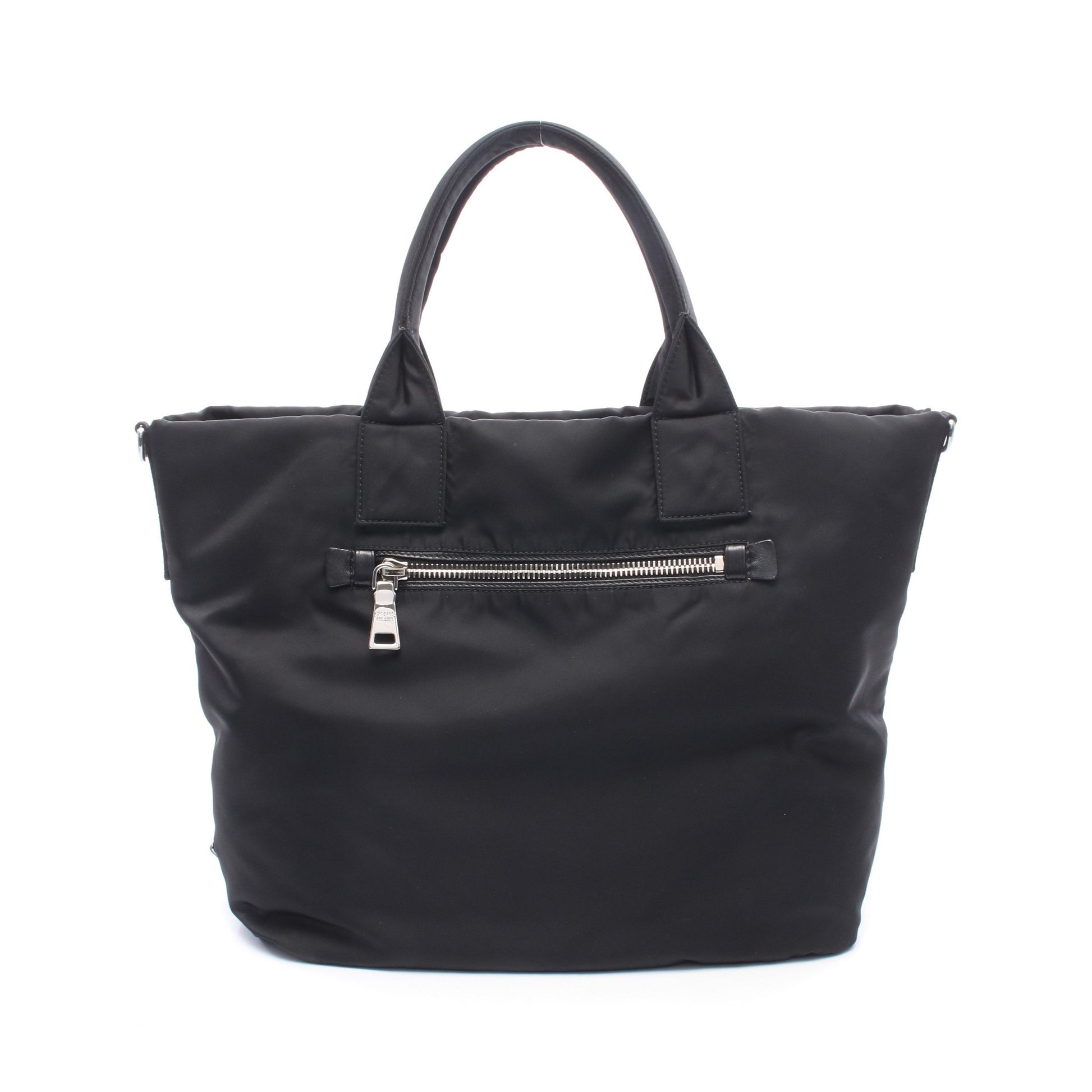 カモフラージュ リバーシブル 2WAY ハンドバッグ トートバッグ ナイロン カーキグリーン ブラック マルチカラー プラダ バッグ PRADA