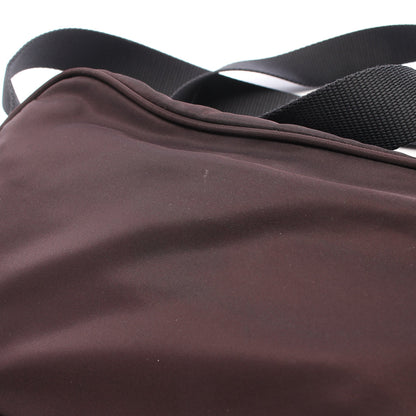 VELA SPORT ショルダーバッグ ナイロン レザー ダークブラウン プラダ