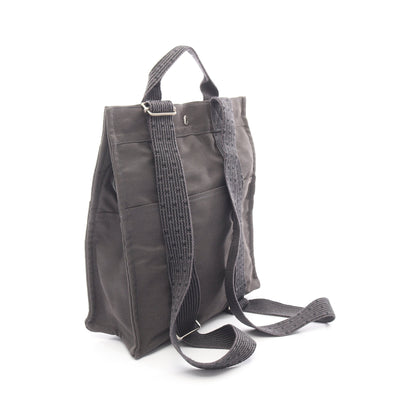 エールライン アドMM バックパック リュックサック ナイロンキャンバス ダークグレー シルバー金具 エルメス バッグ HERMES