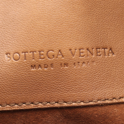 イントレチャート ハンドバッグ レザー ブラウン ボッテガヴェネタ バッグ BOTTEGA VENETA