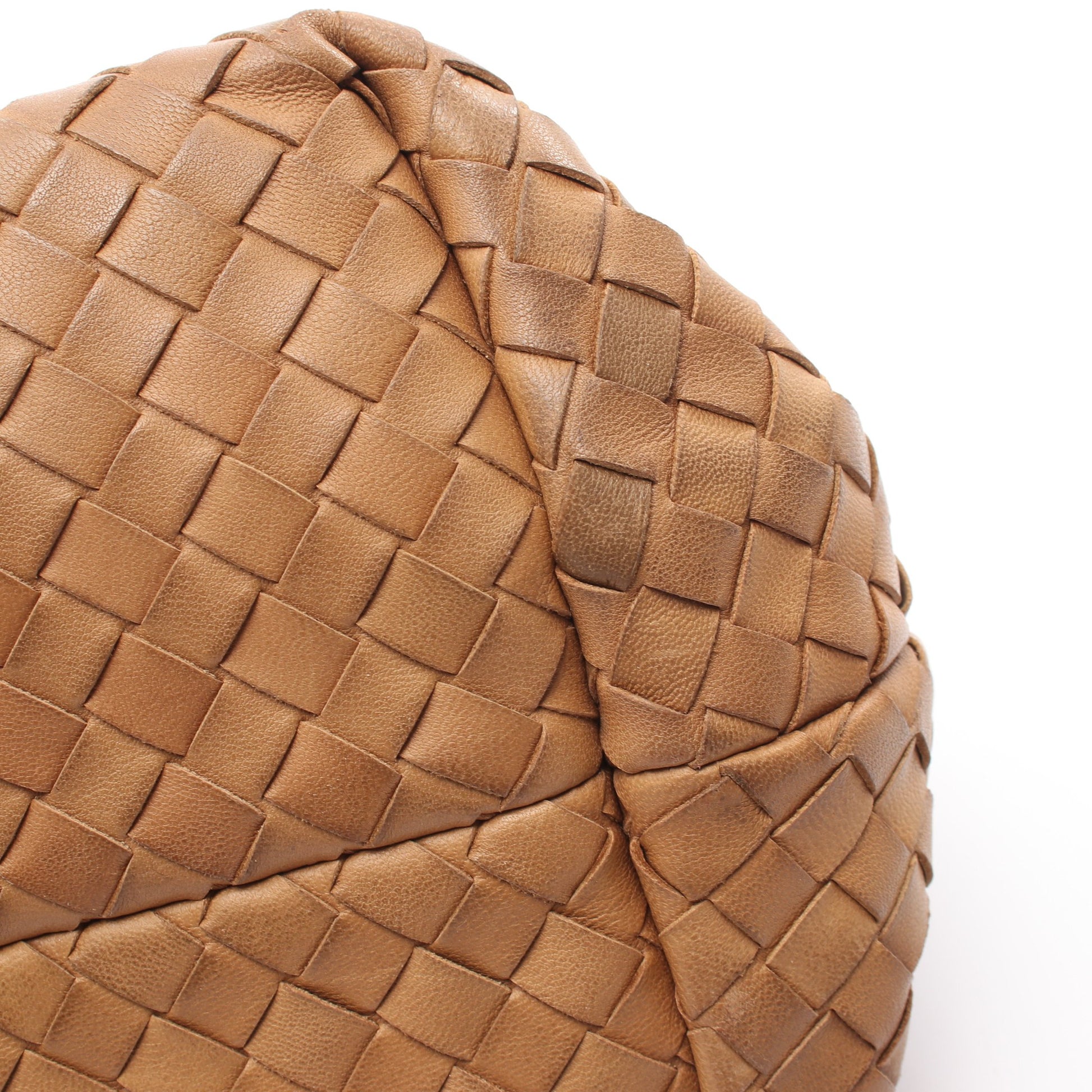 イントレチャート ハンドバッグ レザー ブラウン ボッテガヴェネタ バッグ BOTTEGA VENETA