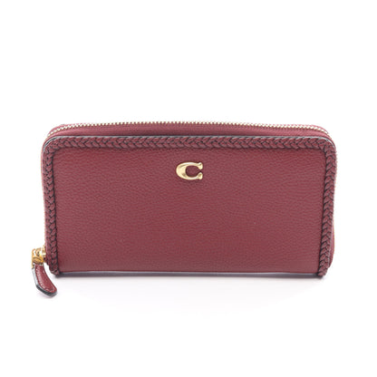 アコーディオン ラウンドファスナー長財布 レザー ボルドー コーチ 財布・小物 COACH
